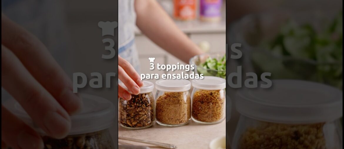 Receta 3 toppings para ensaladas 🥗 | Gourmet #GourmetChile #Receta #Ensalada #Toppings