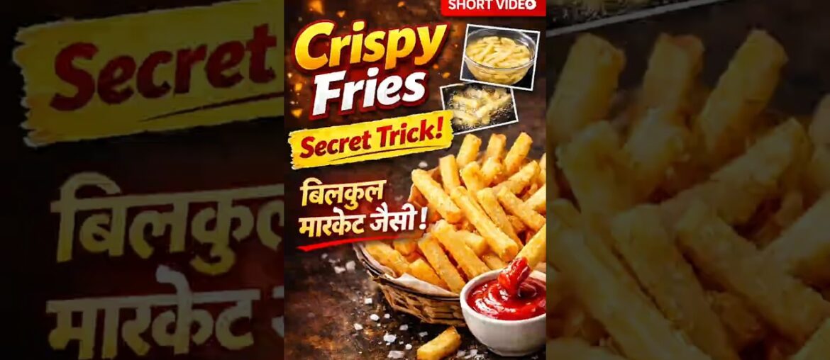 market jaise banne wale french fries ghar par bnane ki recipe #snackrecipe #potatofries #frieslover