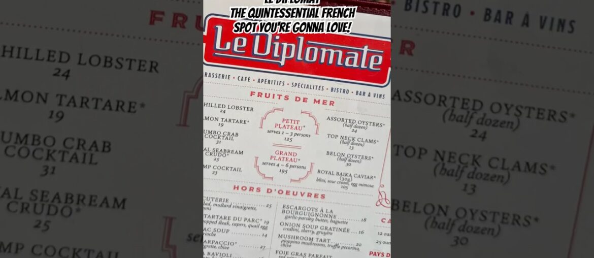 Washington DC’s Le Diplomat is a must try for French cuisine and Euro dining vibes! #dcfoodies