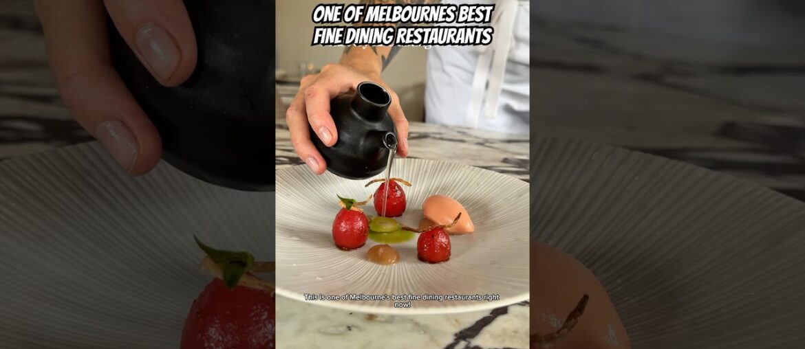 This is one of Melbourne’s best fine dining restaurants right now! #finedining