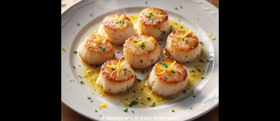 Perfect Garlic Lemon Scallops in 15 Minutes! 😍 #garliclemonscallops #fyp #france #shorts #cooking