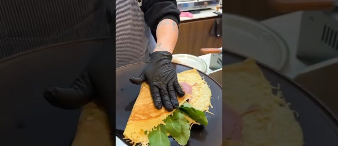 French Cheese 🧀 Crepe #food #eatingsounds #streetfood #mukbang #tteokbokki #trending #viralshorts