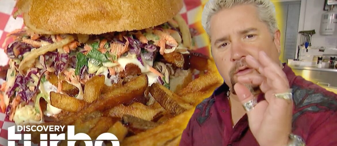 OVER-THE-TOP Comfort Food: Fieri's Pork Sandwiches & Gourmet Cheese | Diners, Drive Ins And Dives