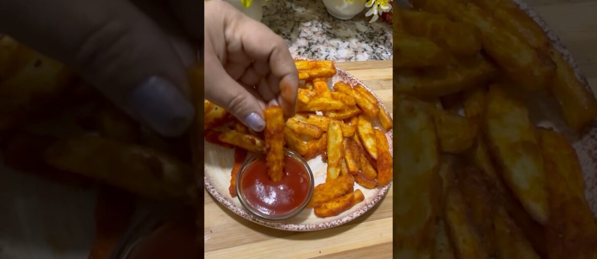 Peri Peri French Fries 🍟#schezwan potato fries #viral #recipe #trending #fries #shortvideo