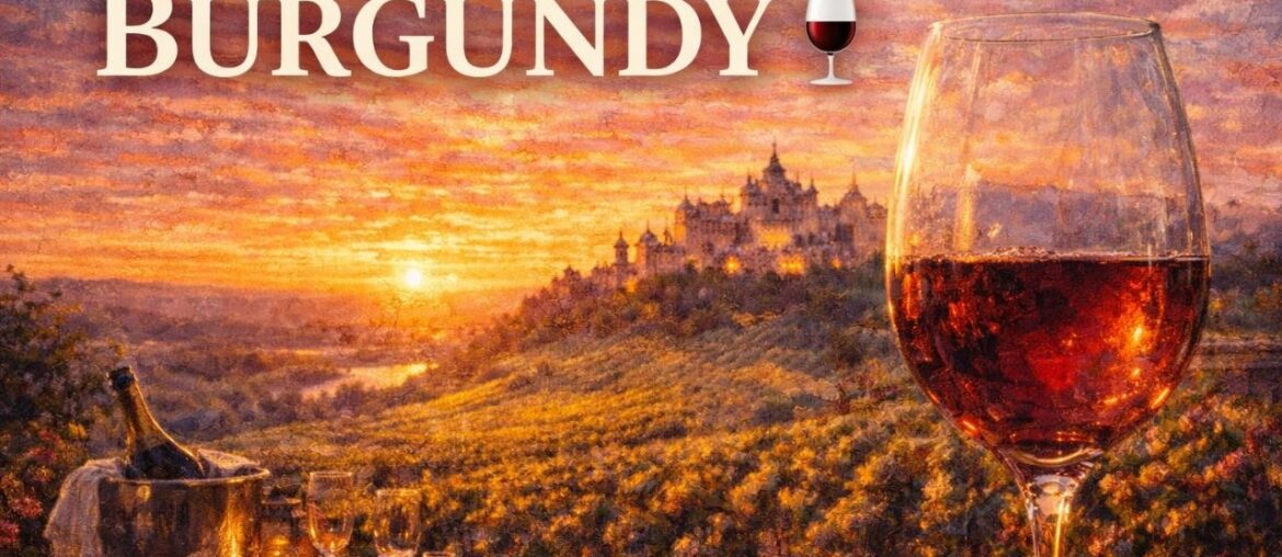 🍇 𝐁𝐔𝐑𝐆𝐔𝐍𝐃𝐘 𝐆𝐎𝐋𝐃 French Instrumental Music — Vineyard Sunset Playlist | Elegant Ambience