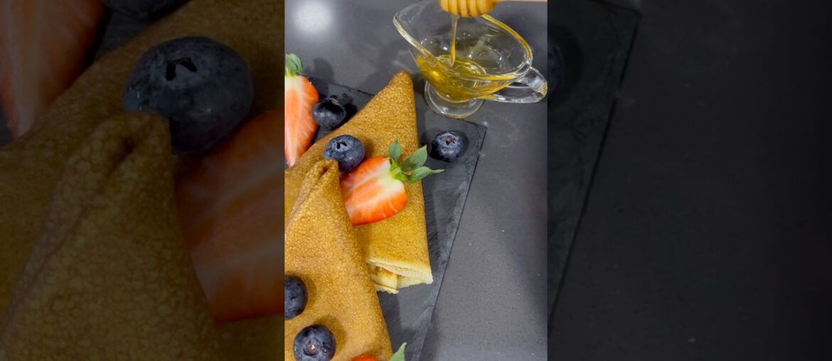 The Easiest French Crêpes Ever 🇫🇷🥞 #shorts #recipe #food #pancake  #tasty #trending #cooking #diy