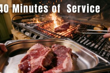 POV: French Grill Chef Cooking Steak Over Open Fire 🔥 | Real Restaurant in France