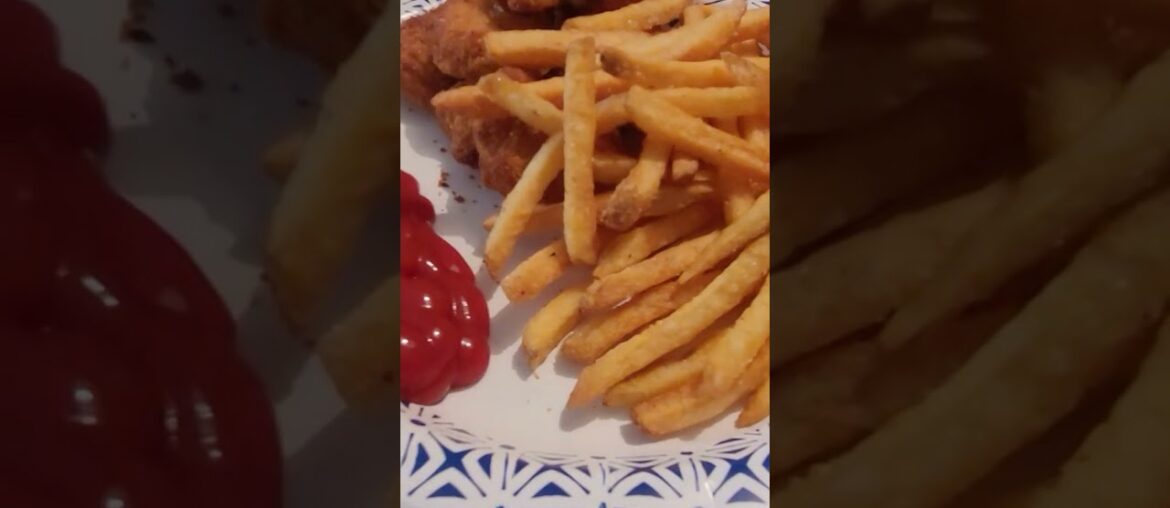 Mid-day Meal Chicken Nuggets and very well done French Fries #foodie #foodies #food #foodforfoodies