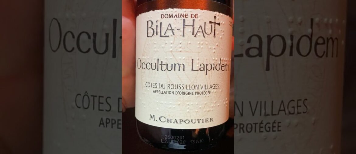 Tasting - Chapoutier Bila-Haut Occultum Lapidem Cotes du Roussillon Villages 2022 at 40,000 feet!