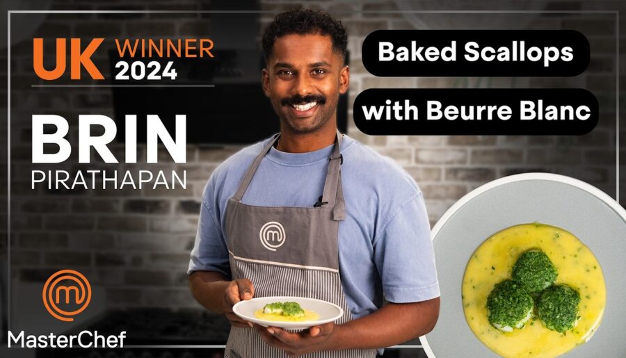 Baked Scallops with Beurre Blanc Recipe by MasterChef UK Winner Brin Pirathapan | MasterChef World