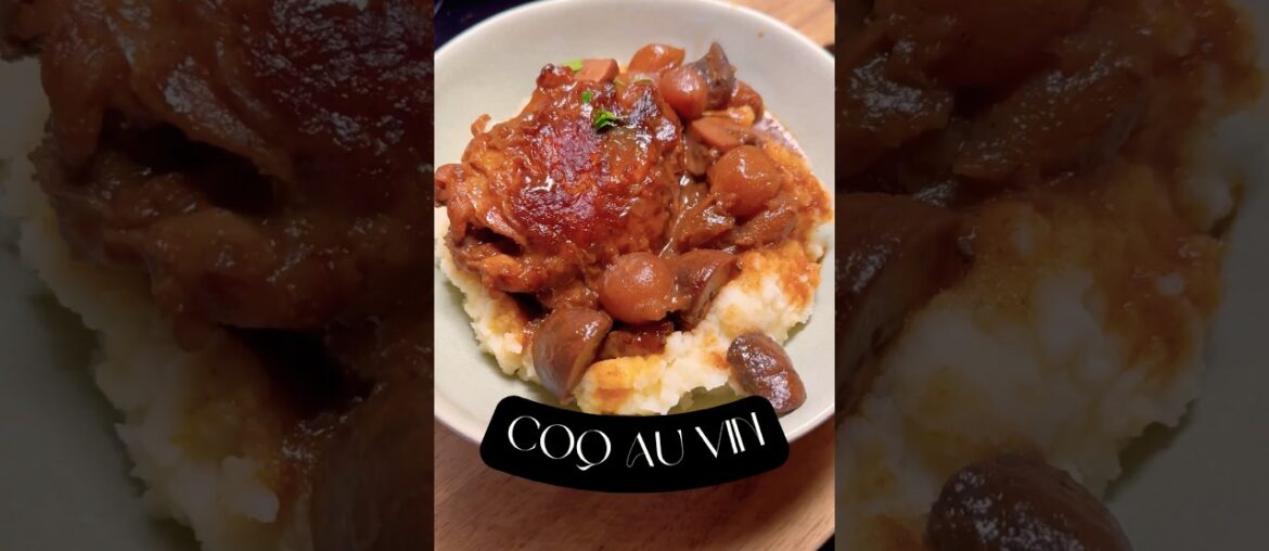 Coq Au Vin 🇫🇷#french #food #savory #michelin #olympics #chicken #potato #cooking #joy #delicious