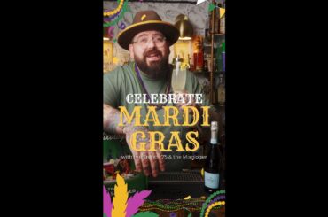 Beads, confetti, and a French 75 that does not play around. 💜💚