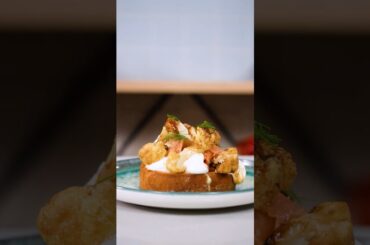 French toast salato: salmone, ricotta e maionese al miso #shorts