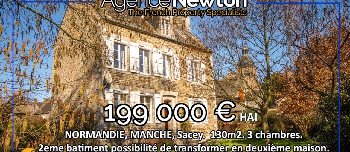 French village house for sale, Normandie, France.  Maison de Maitre.  Walking distance to a bar :)