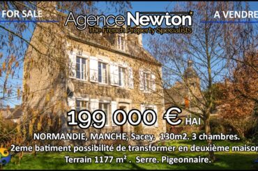 French village house for sale, Normandie, France.  Maison de Maitre.  Walking distance to a bar :)