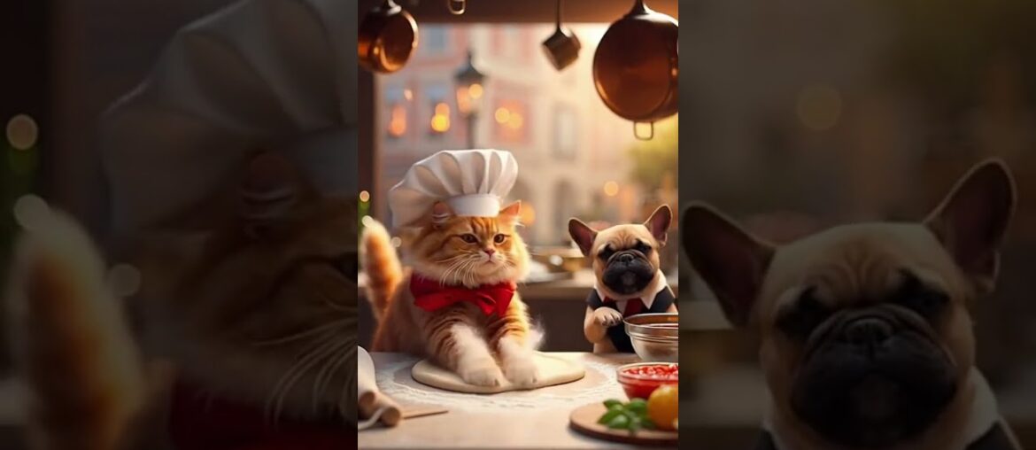 English: Pizza Kitchen Chaos: Animals Run a Gourmet Bistro | Thai: ความวุ่นวายในครัวพิซซ่า: สัตว์เล