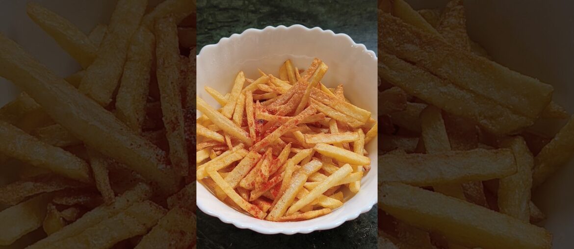 Cafe style crispy and spicy french fries 🍟#recipe #food #snacks