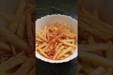 Cafe style crispy and spicy french fries 🍟#recipe #food #snacks