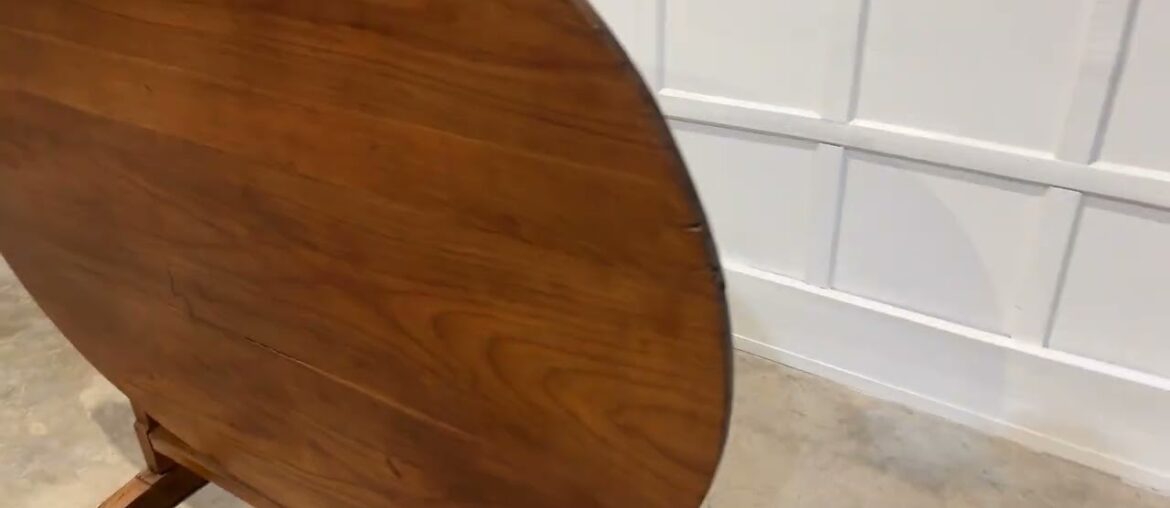 Large 19thC Oval French Fruitwood Vendange Wine Table