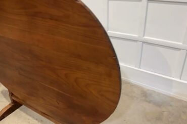 Large 19thC Oval French Fruitwood Vendange Wine Table