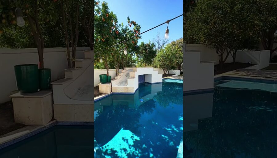 French Chateau in The Pecans! 6760sf, spa suite, infinity pool w/ slide, gourmet kitchen & casita!