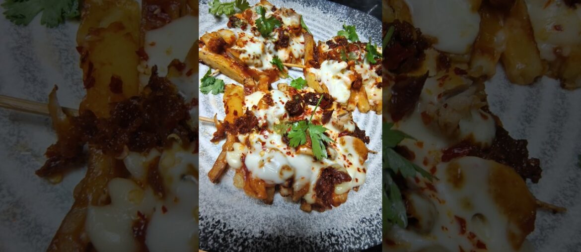 cheesy chicken french fries recipe| Ramzan special french fries 🍟| easy#cheese #viralvideo#ytshorts