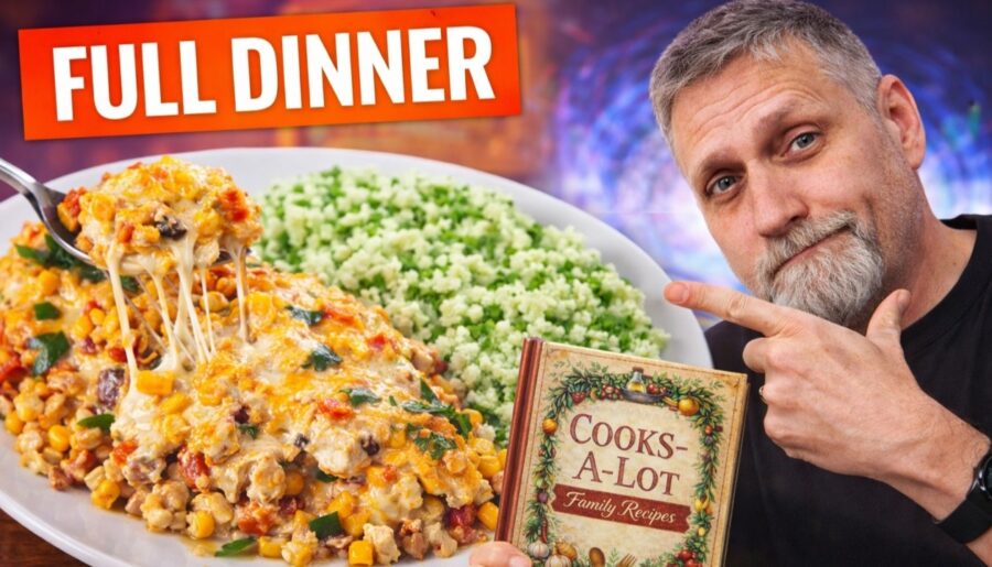 Street Corn Chicken Casserole + Lime Cilantro Rice