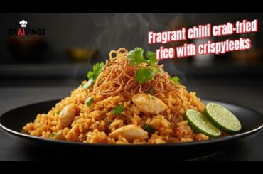 Fragrant Chilli Crab Fried Rice with Crispy Leeks | Easy 30-Min Gourmet Recipe | craivings