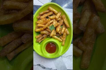 Pati ne aj gharpe banaya french fries 🍟 #frenchfries #cooking #husbandwife