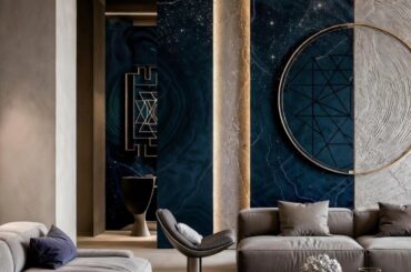 Modern Luxury Living Room with Cosmic Marble Wall [1152×576]