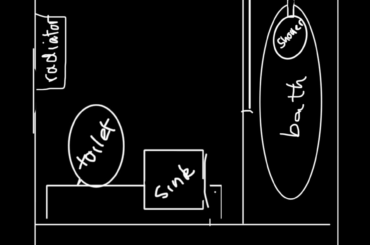 Bathroom downlight position
