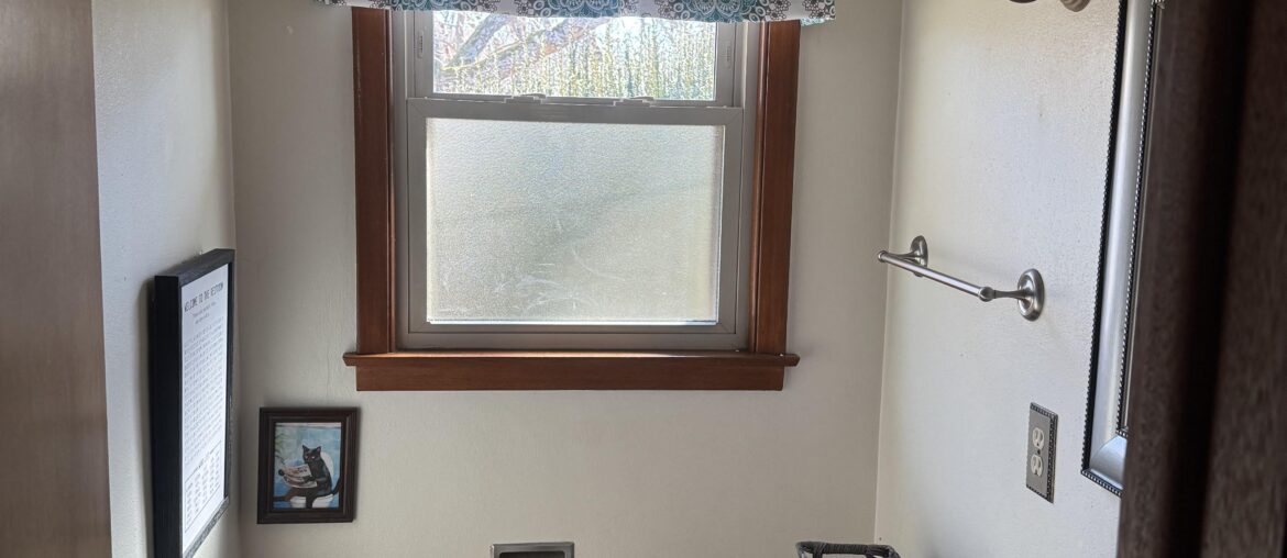 How to make this little bathroom look better.