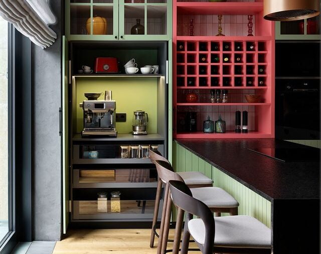 Thoughts on mixing green and pink cabinetry?
