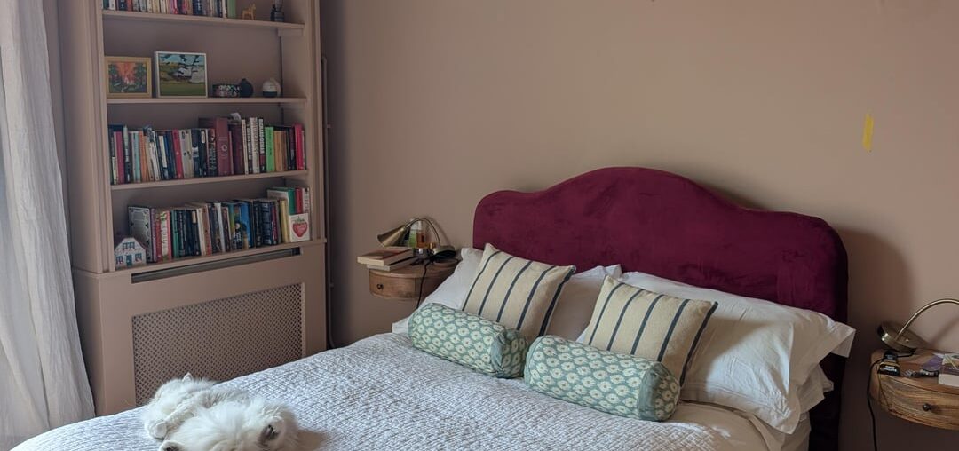 Wired bedside lamp placement - where yellow tape is?