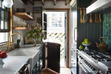 Galley kitchen in a Provincetown house, Cape Cod, Massachusetts [1897x2444]