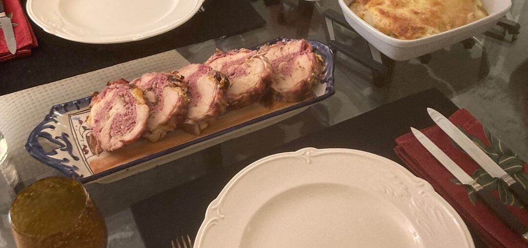 Capon roulade with questionable morels😉