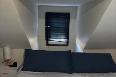 What can I do with this space behind my bed? Ignore the blinds! 😬