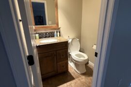 Paint color to go with this brown tile?