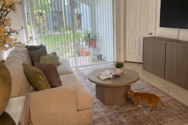 Should I change the coffee table to a lighter color or keep the same color to match the table under the tv?