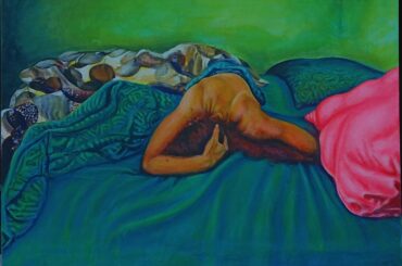 Would you hang this in your home? "Mind over mattress," acrylic on canvas, 2026.
