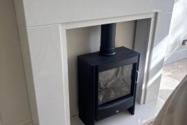 To tile fireplace or not? Thoughts 😊 or leave it blank - AI example shown