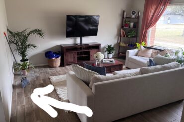 Empty living room wall