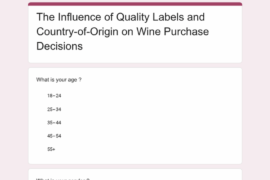 We are doing a survey for a school project about wines