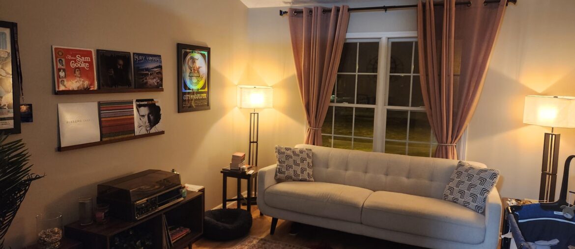 Looking for suggestions on how to improve this room. I like the colors, but it feels a bit bland.