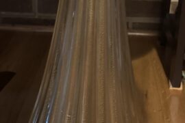 securing glass table lamp to wooden table