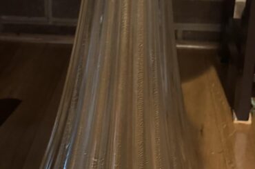 securing glass table lamp to wooden table