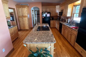 Husband and I are buying this house- countertop/ backsplash ideas?