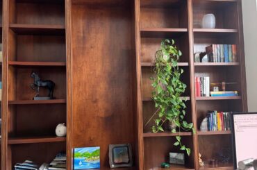 Advice with built-in bookshelf