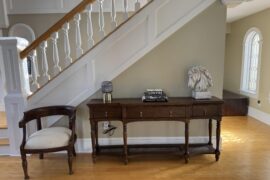 How to elevate entryway console table