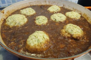 Beef and ale stew with dumplings